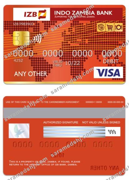 Zambia IZB Bank visa debit card